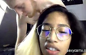 Slim body teen slut with glasses gets pounded hard live at sexycamx