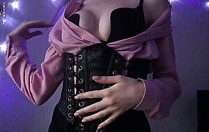 Katya shien, pretty woman dances a striptease and show