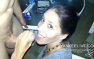 Girl Blows and Swallows Husband's Friend