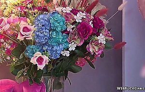 Blonde changes thongs and sucks dildo on webcam