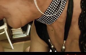 Mature tranny getting fucked on open camera