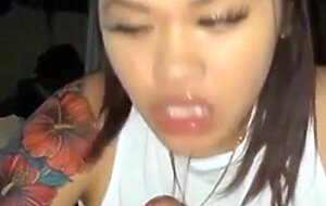 Sexy Asian Escort Sucking Big Cock