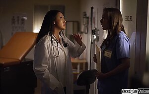 Latin milf doctor seduce nurse to comply