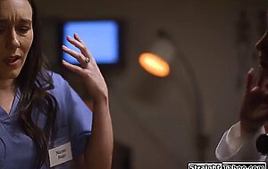 Latin milf doctor seduce nurse to comply