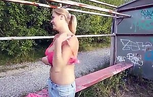 Eurosex girlnextdoor gets tits jizzed on