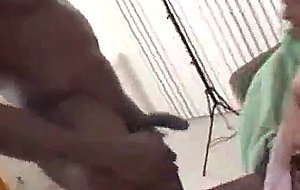 Slutty granny fucked by young black cock