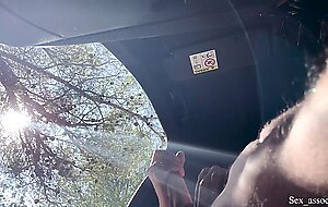 Sex associates, public dick flash! a naive teen caught me jerking off in the car on a hiking trail