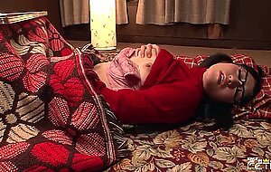 Pure japanese adult video, sweet japanese teen with glasses plays with her hairy cunt on the floor