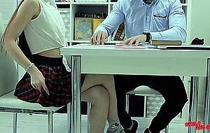 Nicole and alex, nerd fucked a sweet classmate. lots of cum in a tight pussy.