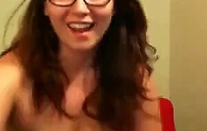 curvy big tits and glasses dance