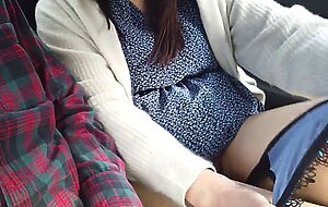 Individual photography, in-car bj and fuck] call a naughty housewife during work and have car sex