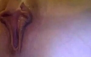 Pussy juices flow after orgasm