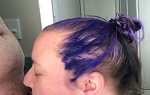 Chubby teen deepthroats big dick