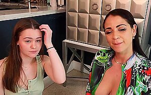 Stepmom shows my gf how to suck my cock properly