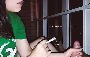 Cheese cake, she really likes to smoke and play with my dick