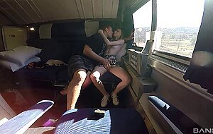 Catarina petrov fucks jerry's massive dick on a train in public!