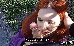 Porno tempus, russisk gift pige farer vild og beder om hjaelp til gengaeld for et bj