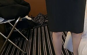 Hina-chan 20 yrs old in a recruit suit and princess cut is made to dress vulgarly and performs