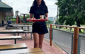 Eva soda, risky public sex in the toilet fucked a mcdonald's worker because of spilled soda!, eva soda