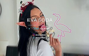 Eva soda, nymphomaniac eva soda jerked off with her legs on new year's eve and stained her feet in cum