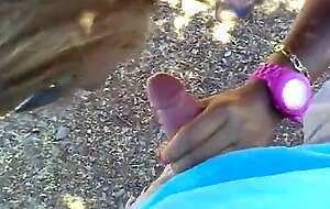 Arab Amateur Slut Sucks Cock Outdoors