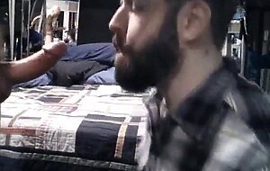 Big-Cock Bear Amateur Gets a Face Full of Cum