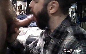 Big-Cock Bear Amateur Gets a Face Full of Cum