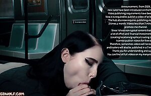Mollyredwolf, student girl sucked dick of stranger on train