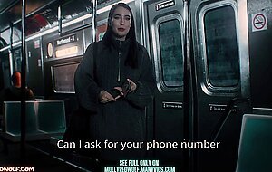 Mollyredwolf, student girl sucked dick of stranger on train