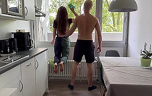 Amateurtwo, roommate fucks me intense in the kitchen again!