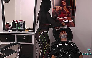 Mariana martix, intense sex at mariana martix's hair salon