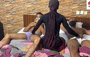 Amateur real threesome and guest guy honey threesome action