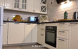 Remlic, we moved to a new apartment to have horny sex in the kitchen. cowgirl riding, doggystyle,