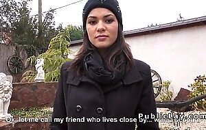 Busty euro babe from public bangs pov