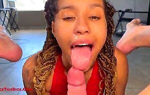 18 year old ebony amateur brooklyn rough bj & eats ass