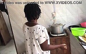 Kitchen freestyle sex with the sweet house maid