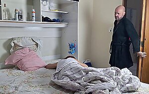 Renatasurtada, stepfather visits his stepdaughter's room and bed and leaves her full of cum!