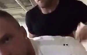 Interracial Bareback Anal on the Parking Deck