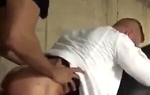 Interracial Bareback Anal on the Parking Deck