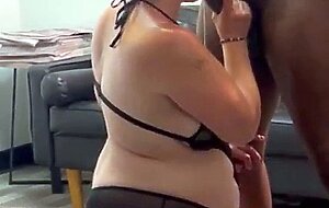 Hot white milf serves her sweet black boss