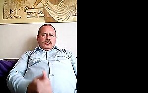 Big Daddy Bear Jerks Off His Small Cock