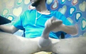 Huge Cock Latin Amateur Shoots a Heavy Load