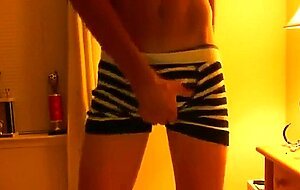 Hot Twink in Sexy Undies Strokes it on Webcam!