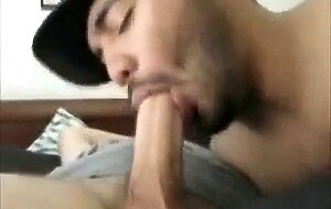Twink Cock Sucking by Hunk with Perfect Lips