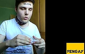 Anal Chastity: Ass-to-Mouth BDSM with a Twink Amateur