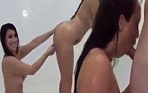 College coed shower fun