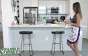 FamilyStrokes - Cheating stepmom & stepson Have Hard Rough Sex With Facial