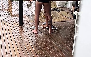 Homemade content by Wifebucket - Shameless and slutty young wife getting fucked on the porch