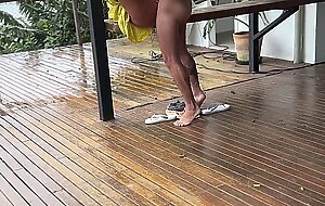 Homemade content by Wifebucket - Shameless and slutty young wife getting fucked on the porch