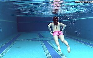 Lady Dee cute shy Czech teen swimming